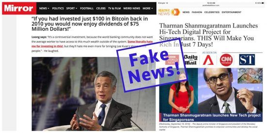 MAS Warns Sites for Fake News, Soliciting Bitcoin Investment, Binance CEO Appreciates