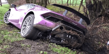 Bitstocks CEO Crashes His $500k Lambo in a Ditch After Spinning Off a Road Main