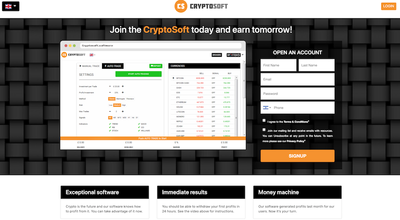 CryptoSoft Website