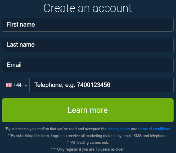 create an account at Bitcoin Buyer