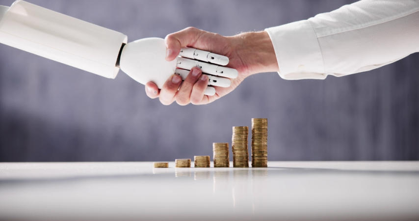 Robot commerciale AI che risparmia denaro
