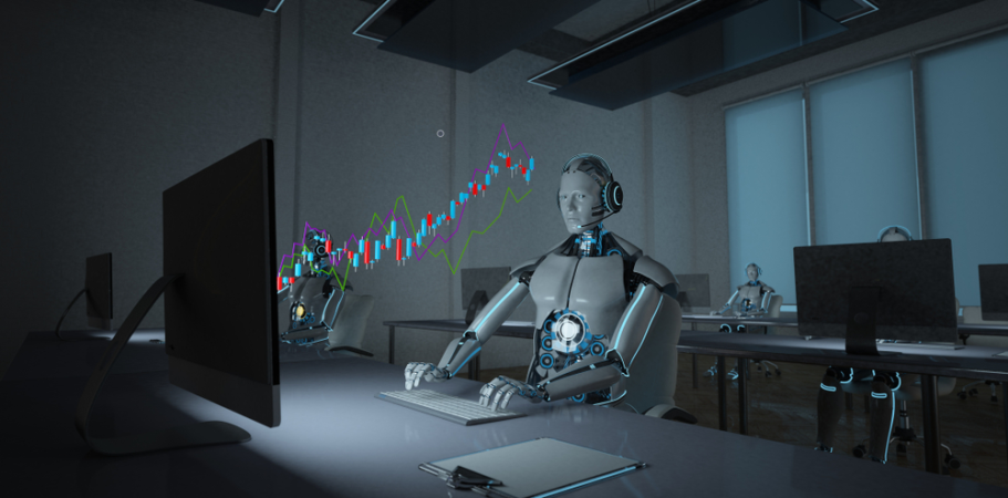 Humanoidní robot jako obchodník s akciemi