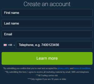 Immediate Alpha create an account