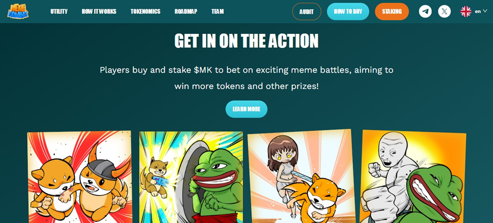 Meme Kombat homepage