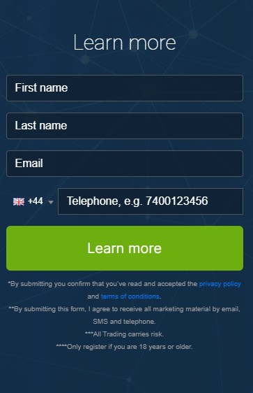 Registration box of the Immediate Flex platform.